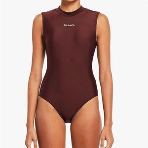 NWTAthletic One Piece Swimsuit Back Zip Training Sport Monokini Bathing Suit